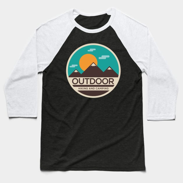 The Outdoor Hiking and Camping Baseball T-Shirt by C-79